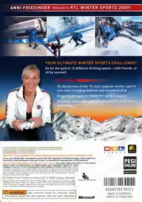 RTL Winter Sports 2009 (USA) box cover back